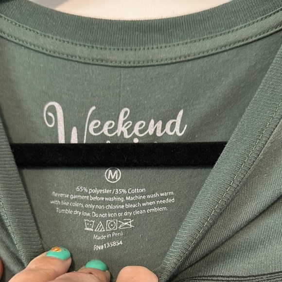 Graphic Green Tee with Pink Floral Accents - Picture 3 of 7